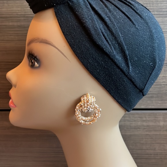 Gold Dangle Drop Earrings - Picture 4 of 4